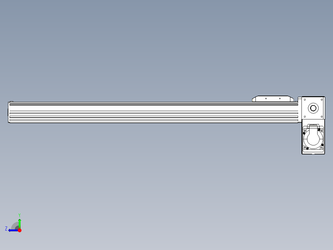 同步带全封闭直线模组TPA-HCB-85D-90-L650-RP-Y-P20-N3右视图