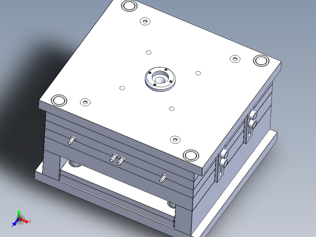 自动脱模三板注射模