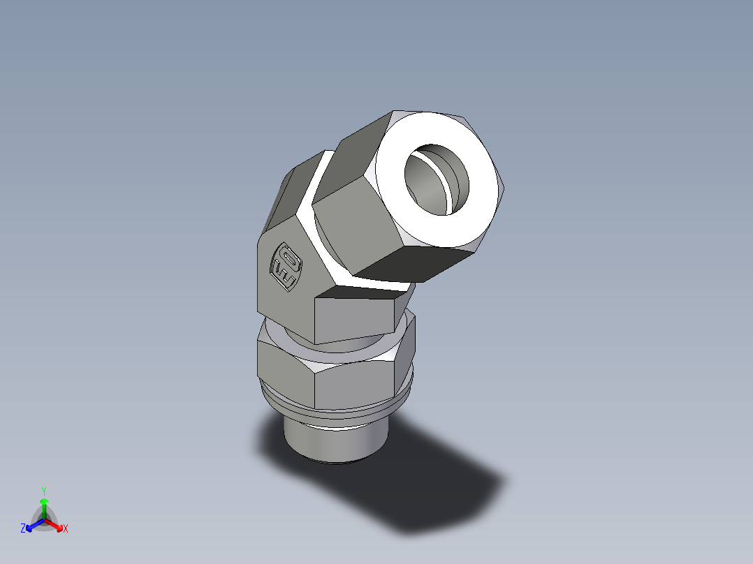 卡套式工业通用硬管接头EO_Adjustable_locknut_45_deg_elbow_VEE10LMCF