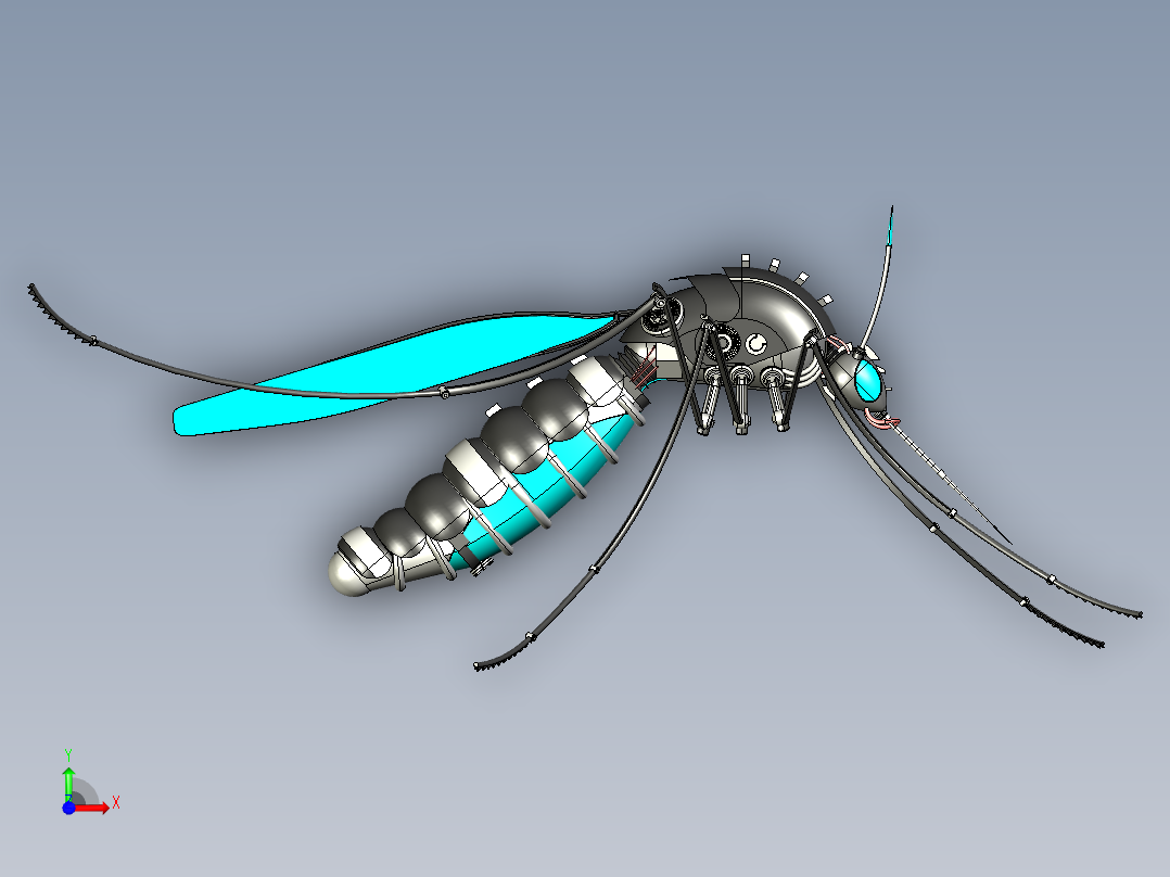 蚊子黑仔机器人前视图