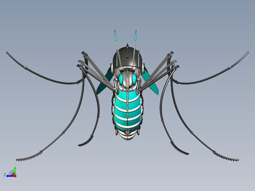 蚊子黑仔机器人右视图