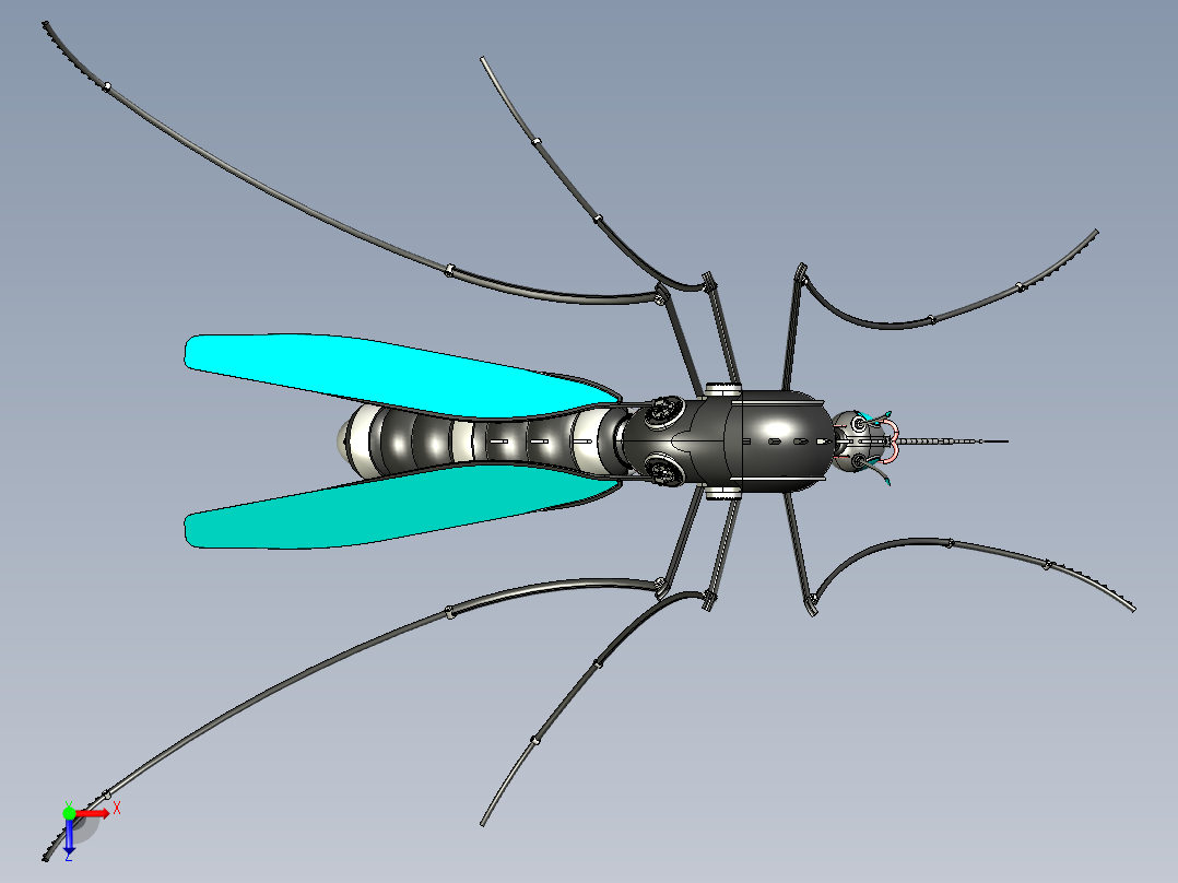 蚊子黑仔机器人俯视图