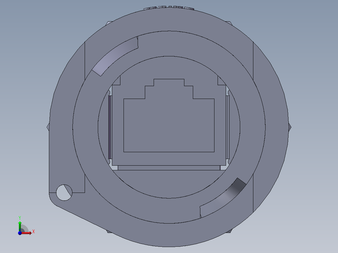网口航空插头威浦RJ45F71前视图