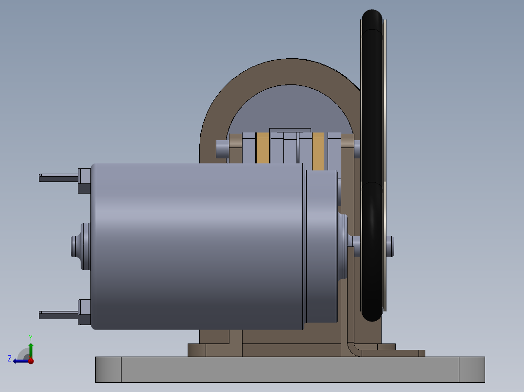 往复直线；往复移动右视图