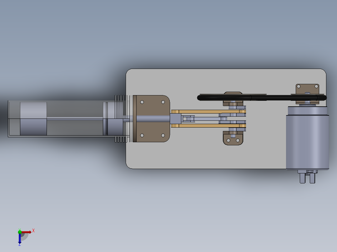 往复直线；往复移动俯视图