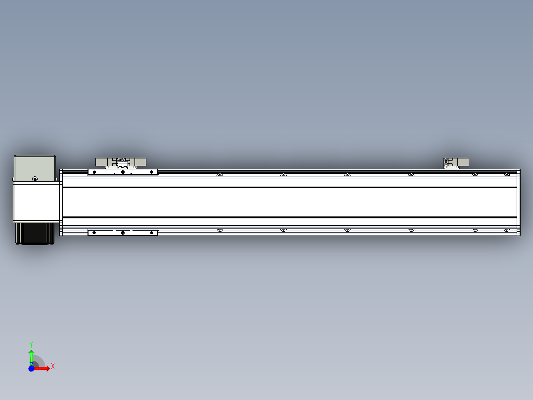 同步带滑台-半封闭B10H-L45-S500-RD-P40-D3前视图