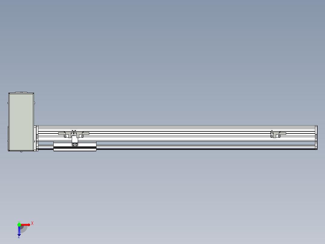 同步带滑台-半封闭B10H-L45-S500-RD-P40-D3俯视图