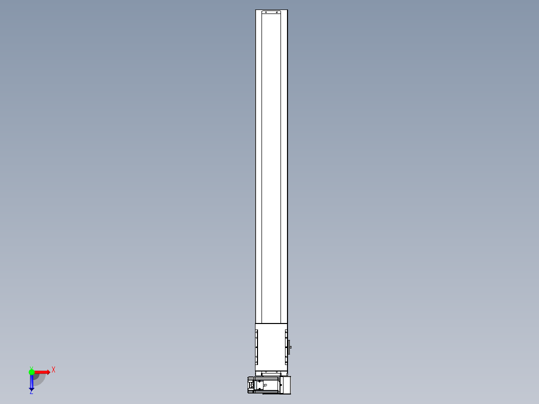 同步带全封闭直线模组TPA-HCB-120D-90-L1100-RU-C-P40-N3俯视图