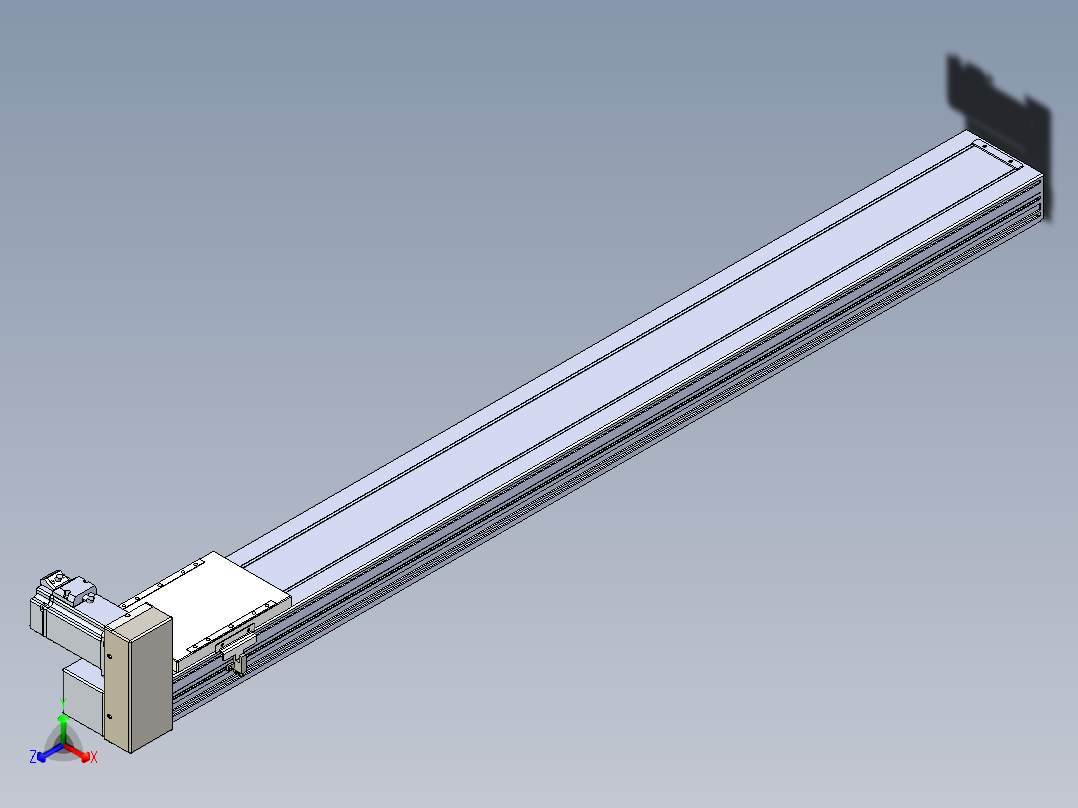 同步带全封闭直线模组TPA-HCB-120D-90-L1100-RU-C-P40-N3正等轴测图