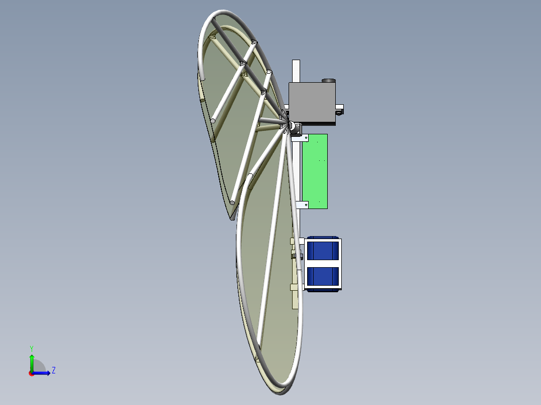 仿生蝴蝶三维模型设计含零件图左视图