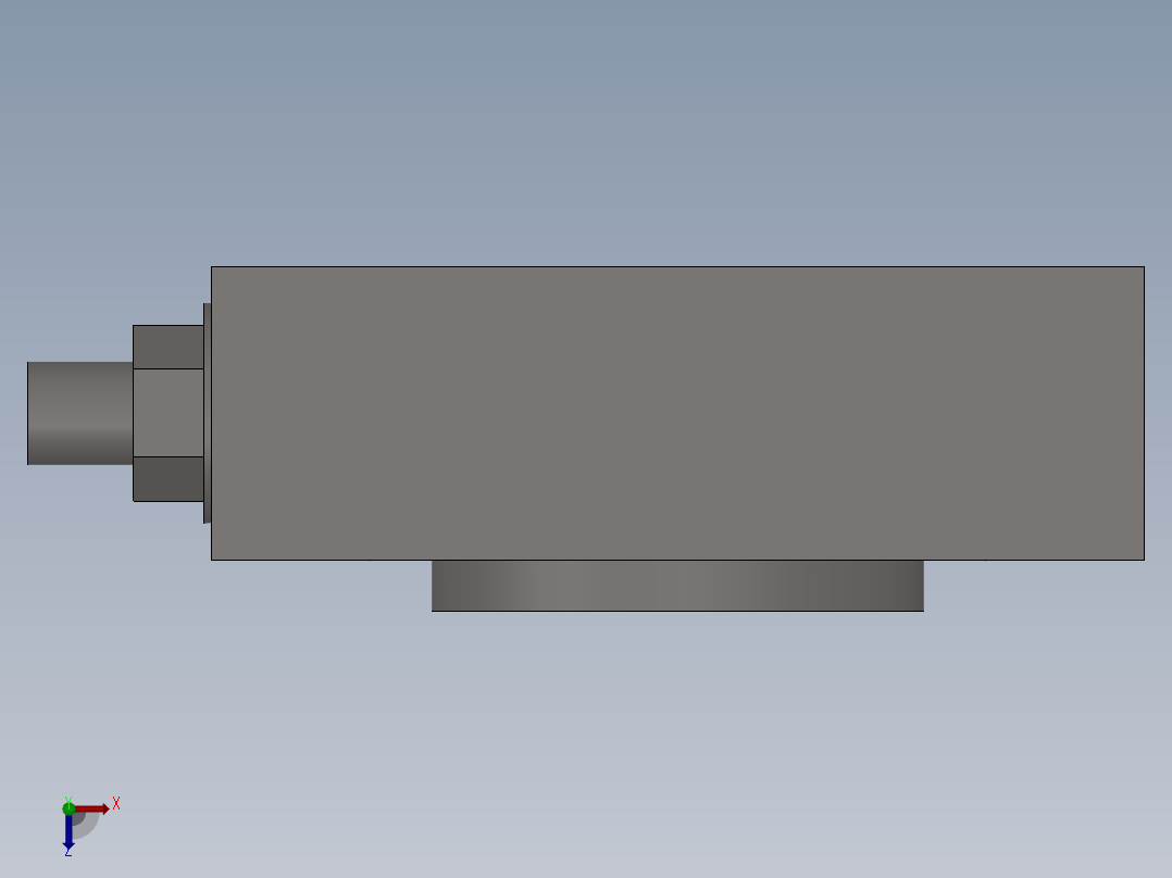 203自动器HRQ30A缸体俯视图