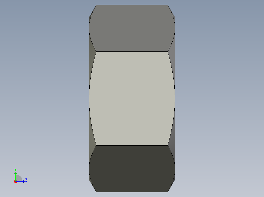 公制六角螺母-Metric Hex Nuts M36 x 4mm Thread左视图