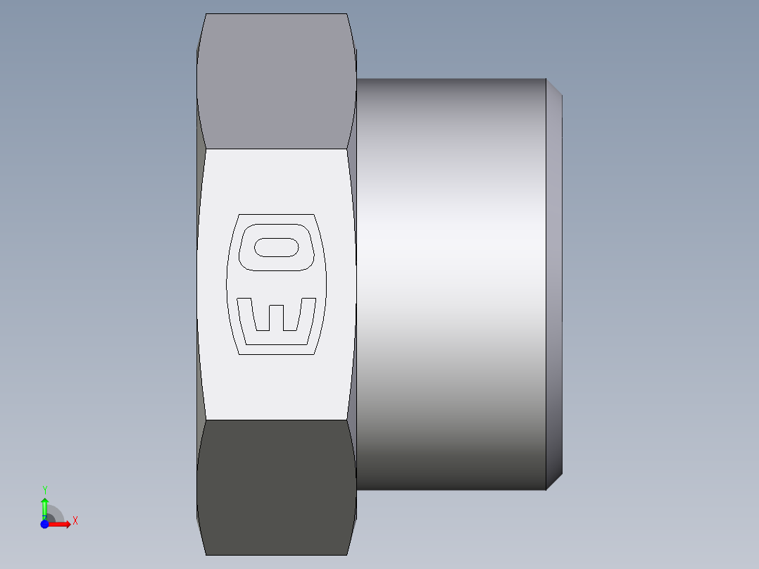 卡套式工业通用硬管接头EO_Blanking_plug_for_tube_ends_ROV25SCFX前视图