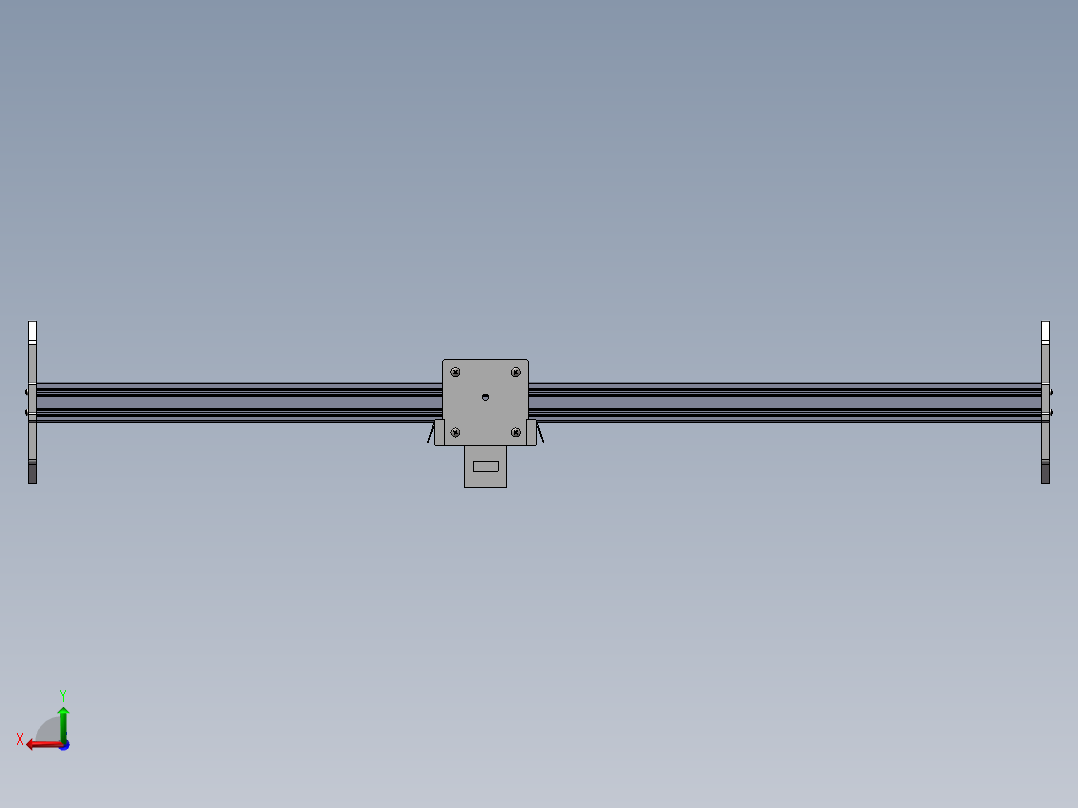 导轨模型后视图