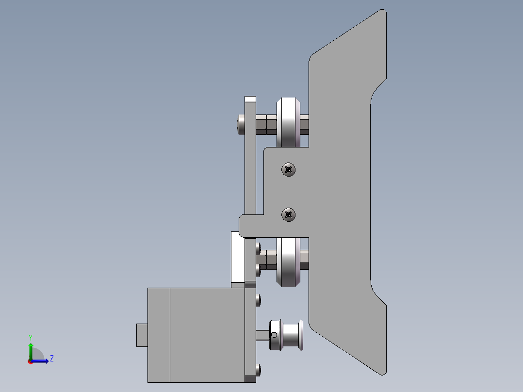 导轨模型左视图