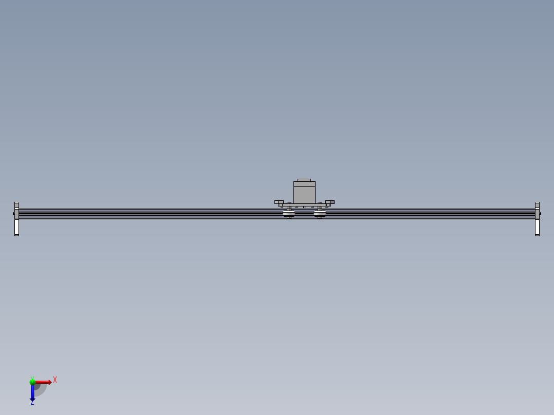 导轨模型俯视图