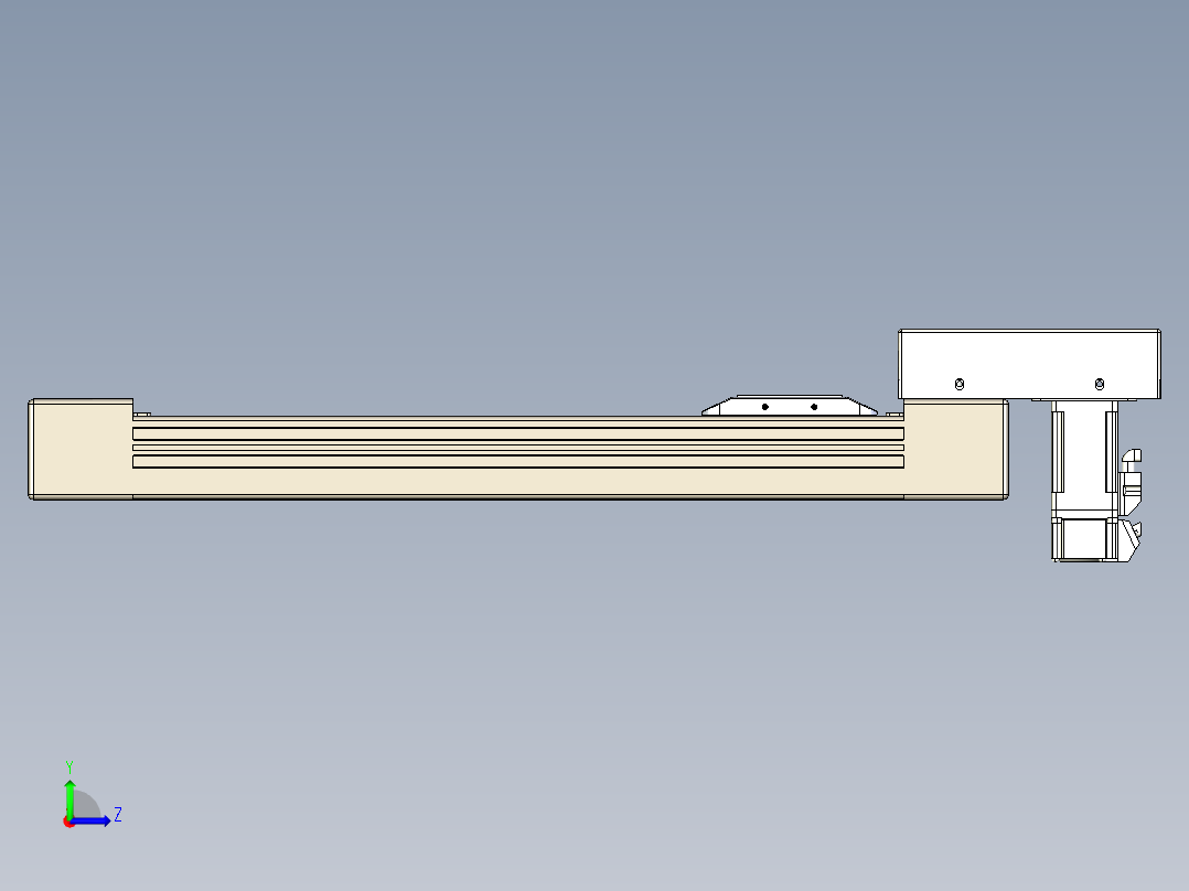 同步带全封闭直线模组TPA-HCB-65S-90-L300-M-C-P10-N3左视图