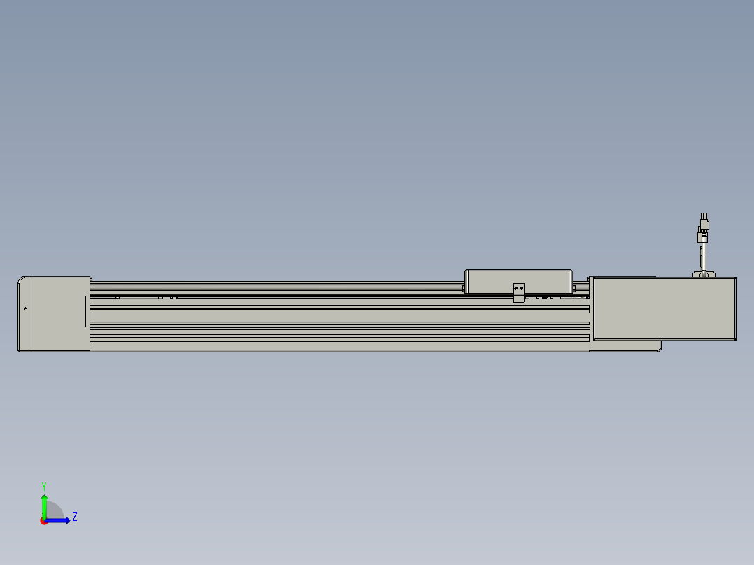 威洛博直线电机模组EB8-L100-S500-BR-P75-MS3左视图