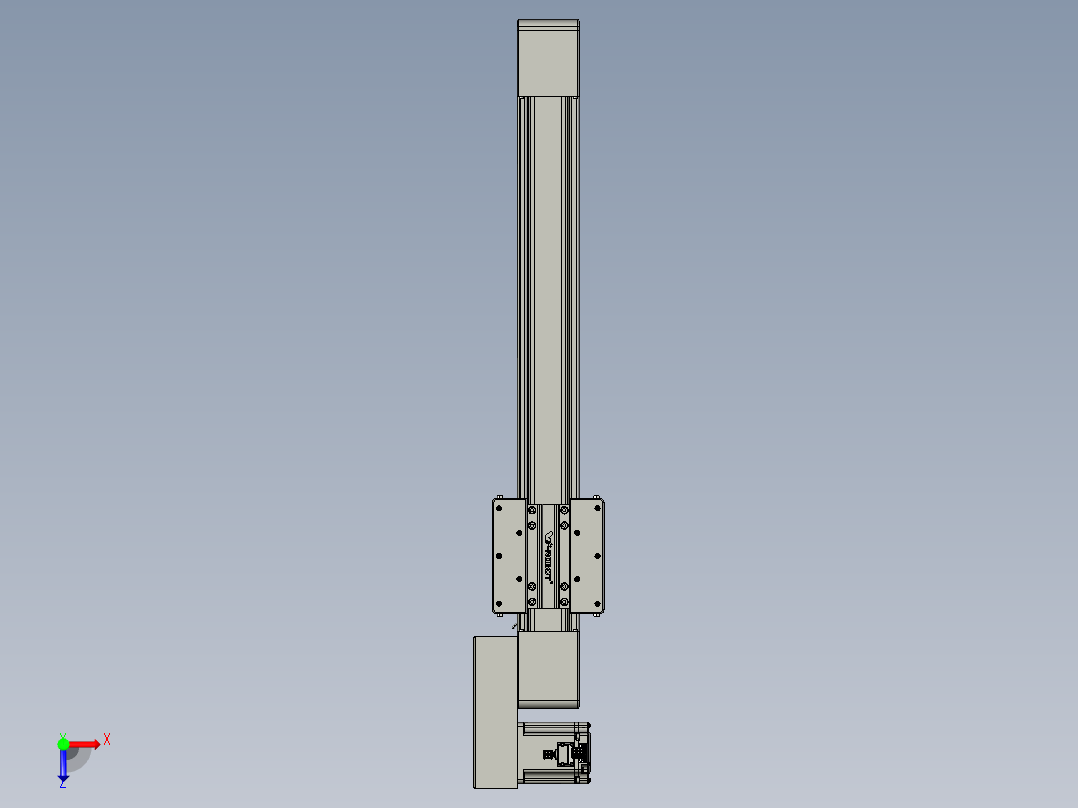 威洛博直线电机模组EB8-L100-S500-BR-P75-MS3俯视图