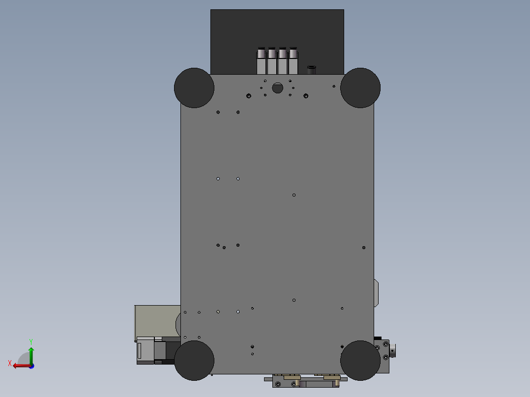 自动化的清漆应用机后视图
