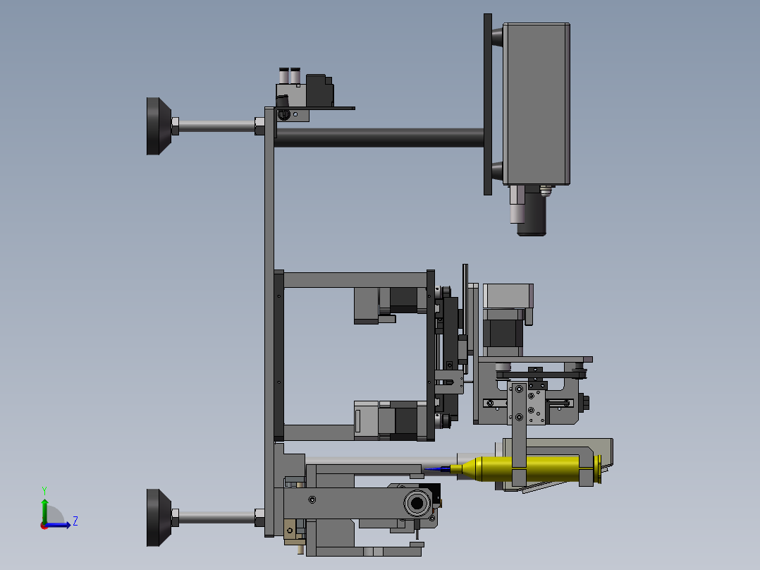 自动化的清漆应用机左视图