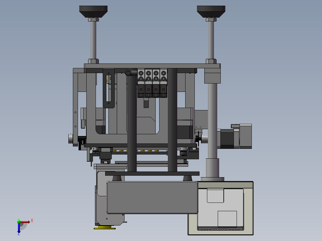 自动化的清漆应用机俯视图