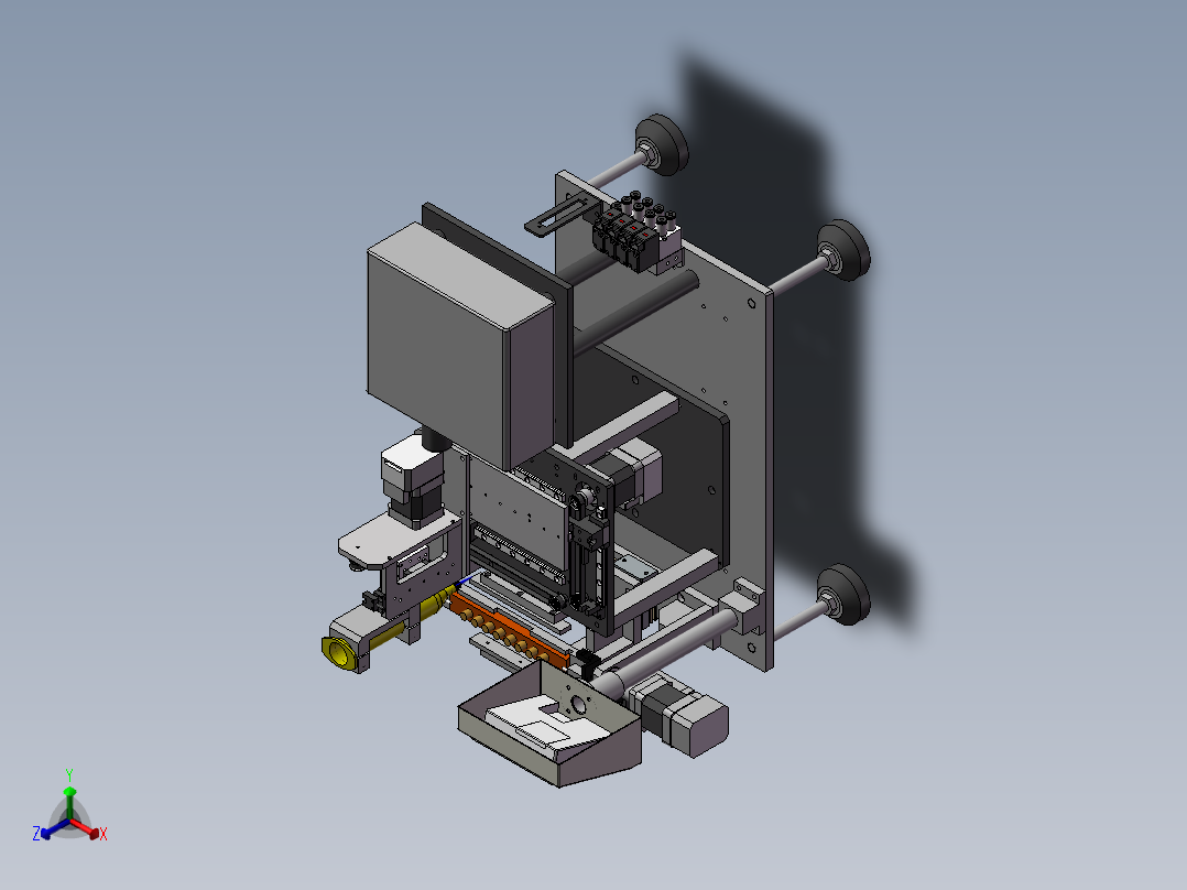 自动化的清漆应用机正等轴测图