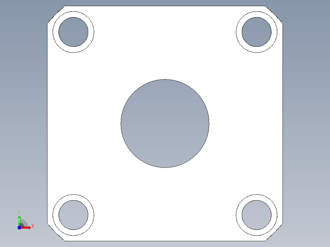 軸承座(雙軸承型)BSWN-3D多系列多零件图纸模型前视图