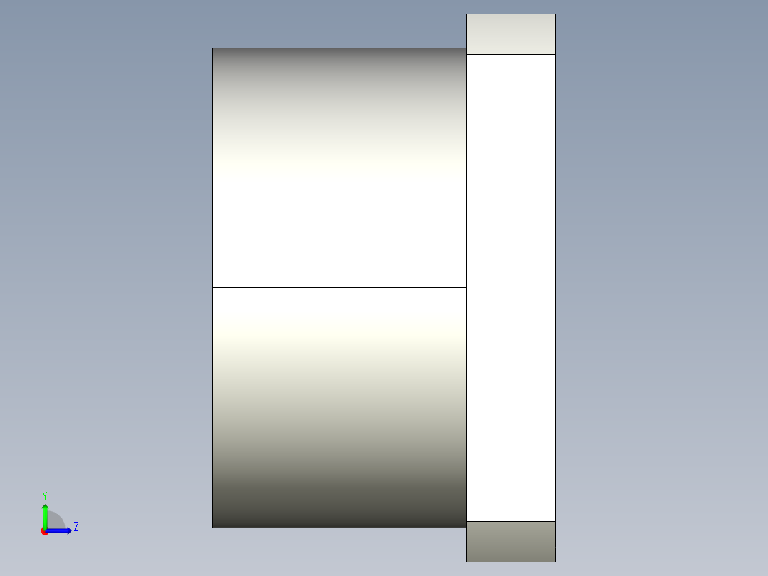 軸承座(雙軸承型)BSWN-3D多系列多零件图纸模型左视图
