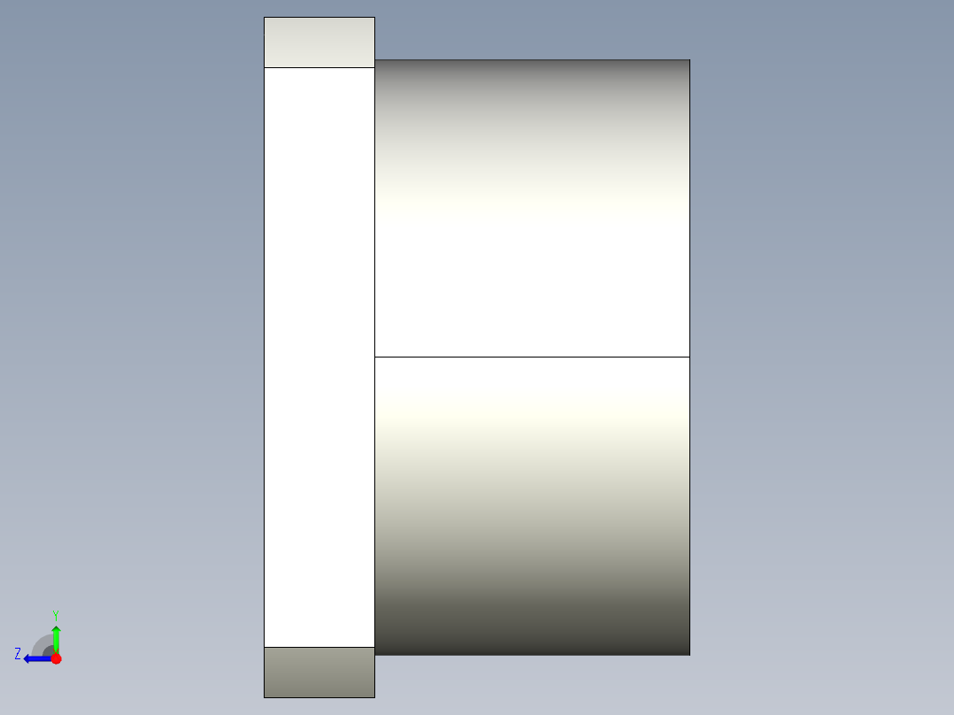 軸承座(雙軸承型)BSWN-3D多系列多零件图纸模型右视图