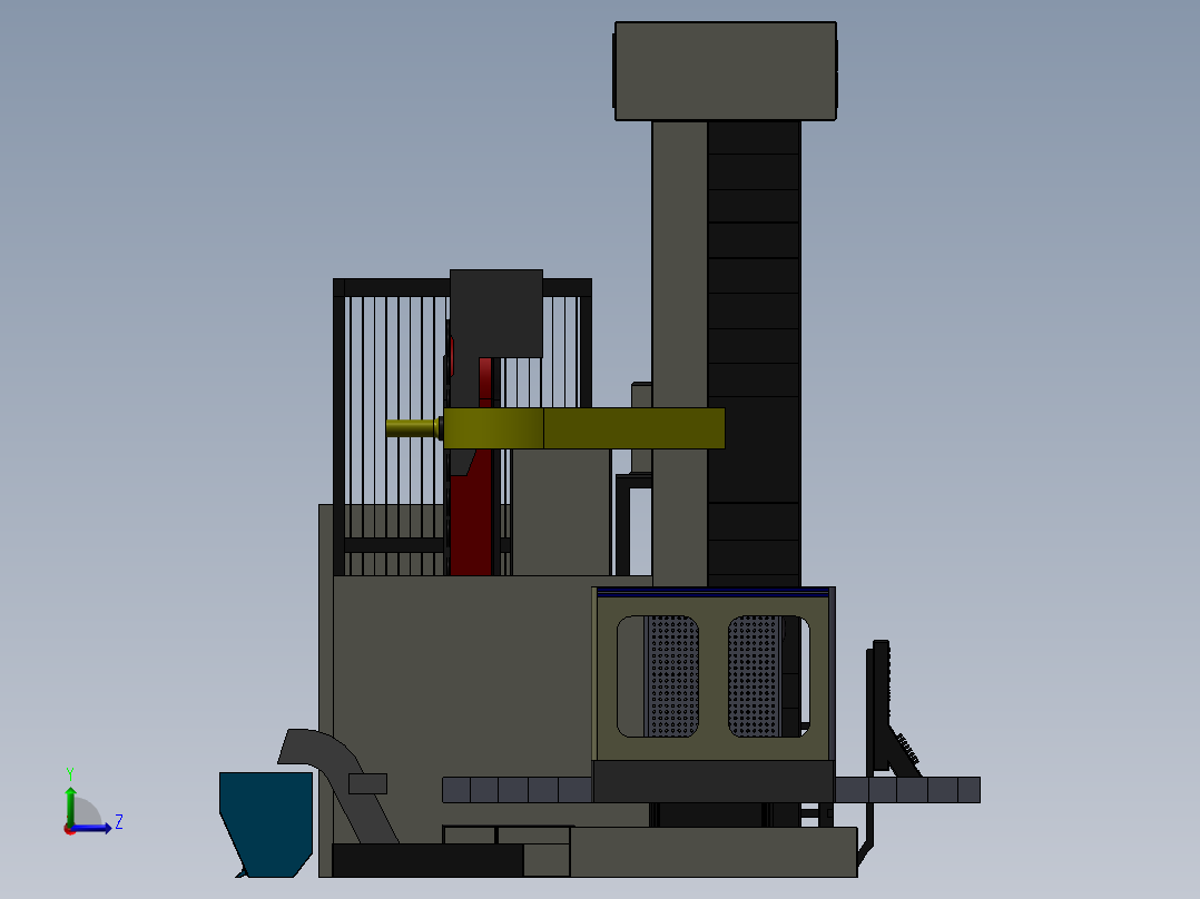卧式镗床左视图