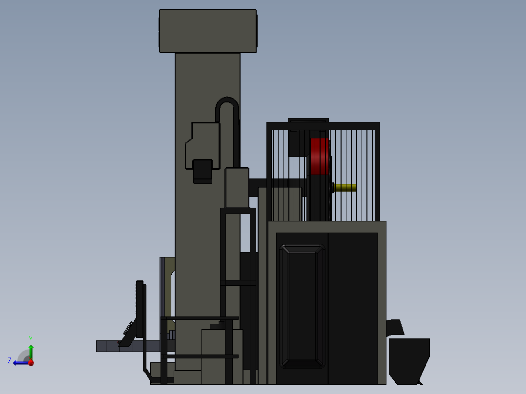 卧式镗床右视图