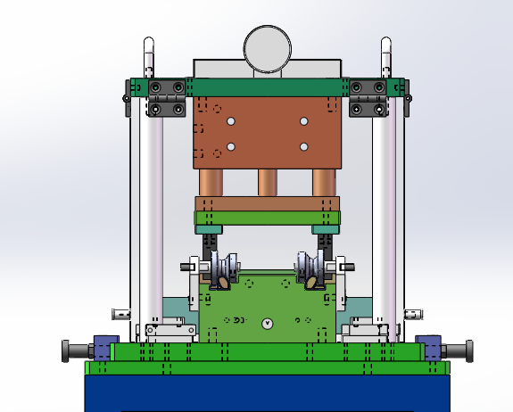 车门密封条分缝条端末冲切机（sw18可编辑+工程图+bom）