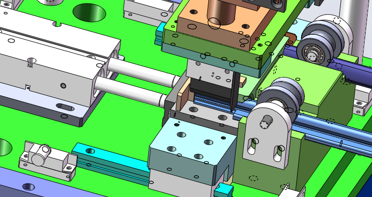 车门密封条分缝条端末冲切机（sw18可编辑+工程图+bom）