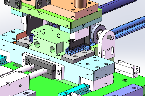 车门密封条分缝条端末冲切机（sw18可编辑+工程图+bom）