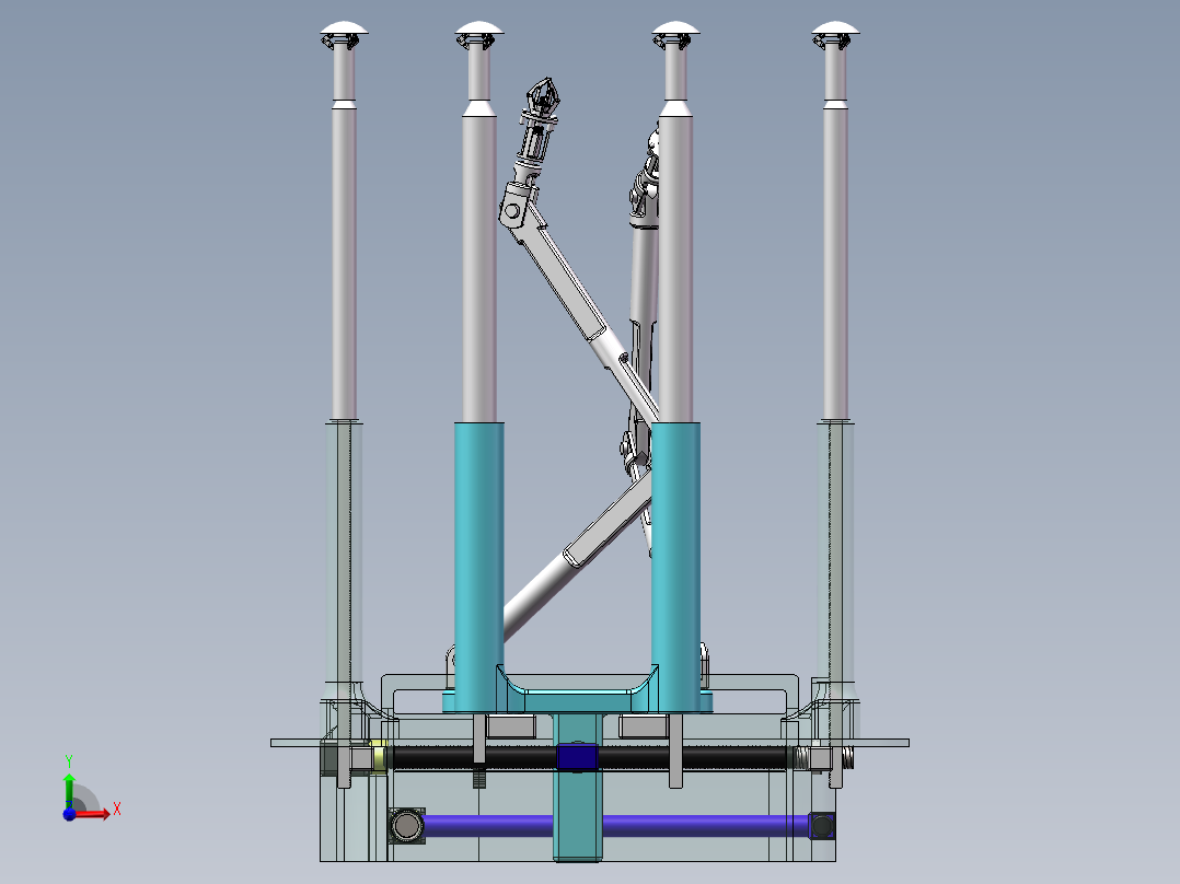田间信息采集机器人（sw20可编辑+爆炸图）前视图