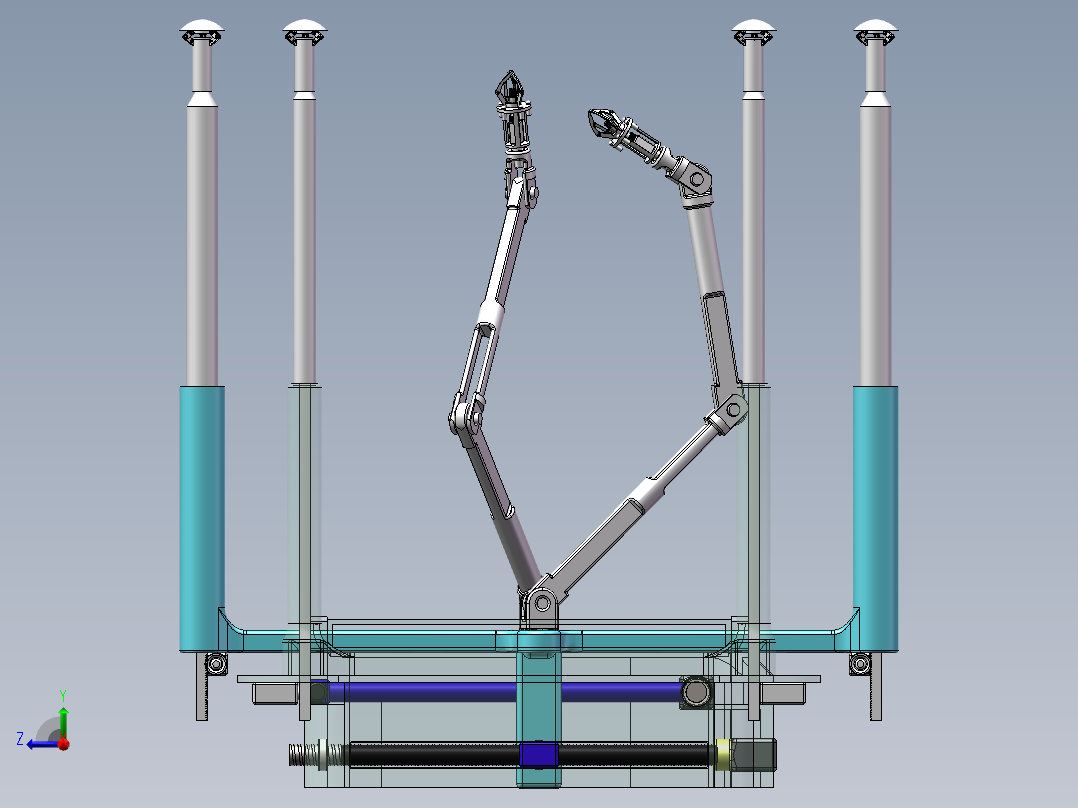 田间信息采集机器人（sw20可编辑+爆炸图）右视图