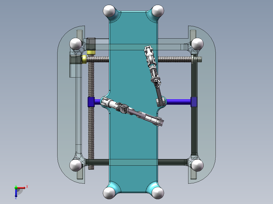 田间信息采集机器人（sw20可编辑+爆炸图）俯视图