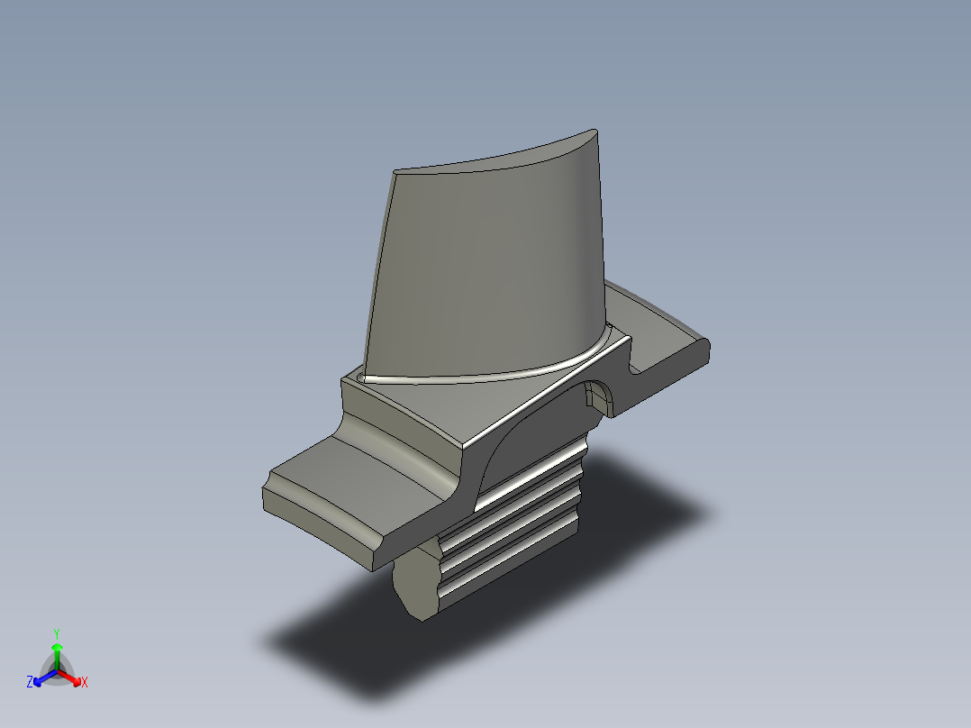 涡轮 叶片 涡扇 (26)正等轴测图
