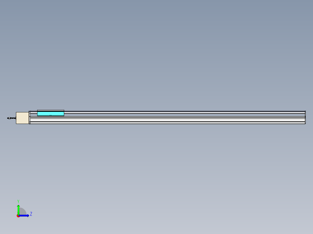 同步带滑台-半封闭B22-L100-C-S1950-R-P75-D3-N5左视图