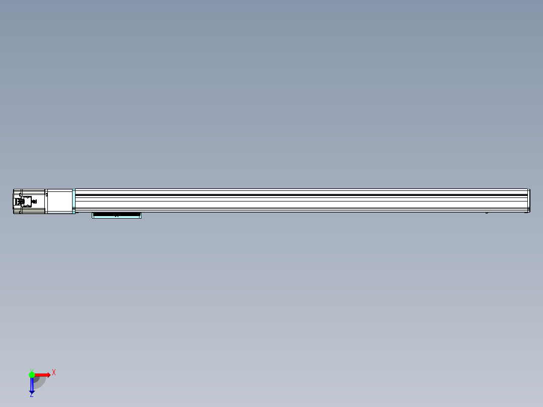威洛博VC丝杆传动-无尘环境VC14-Lxx-C-S1200-BC-ZP75-C3俯视图