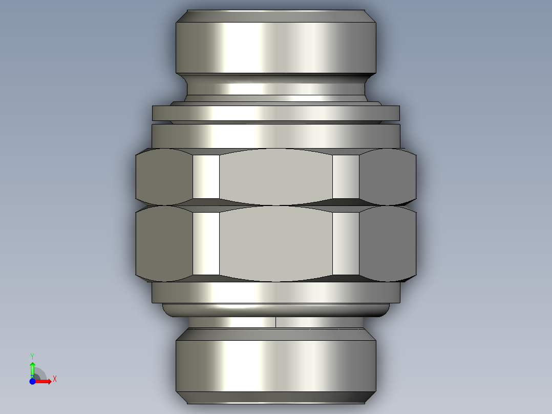 软管与硬管连接用工业通用接头0151_21_21_39前视图