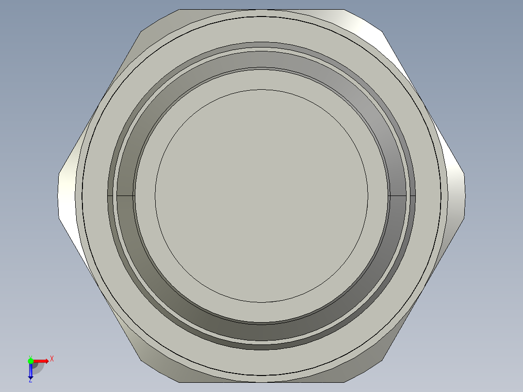 软管与硬管连接用工业通用接头0151_21_21_39俯视图