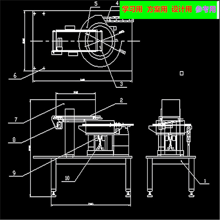 直线振动给料机CAD图（带说明书） 机械设计参考资料设计素材
