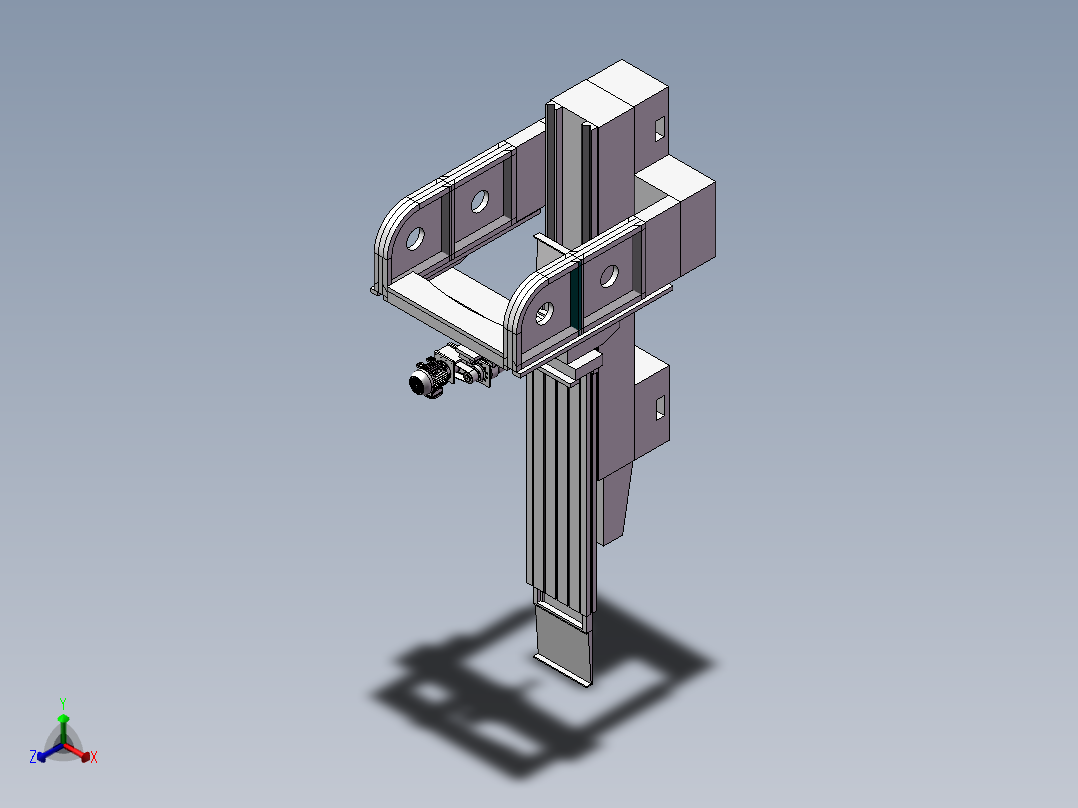 平面刨床工作台正等轴测图