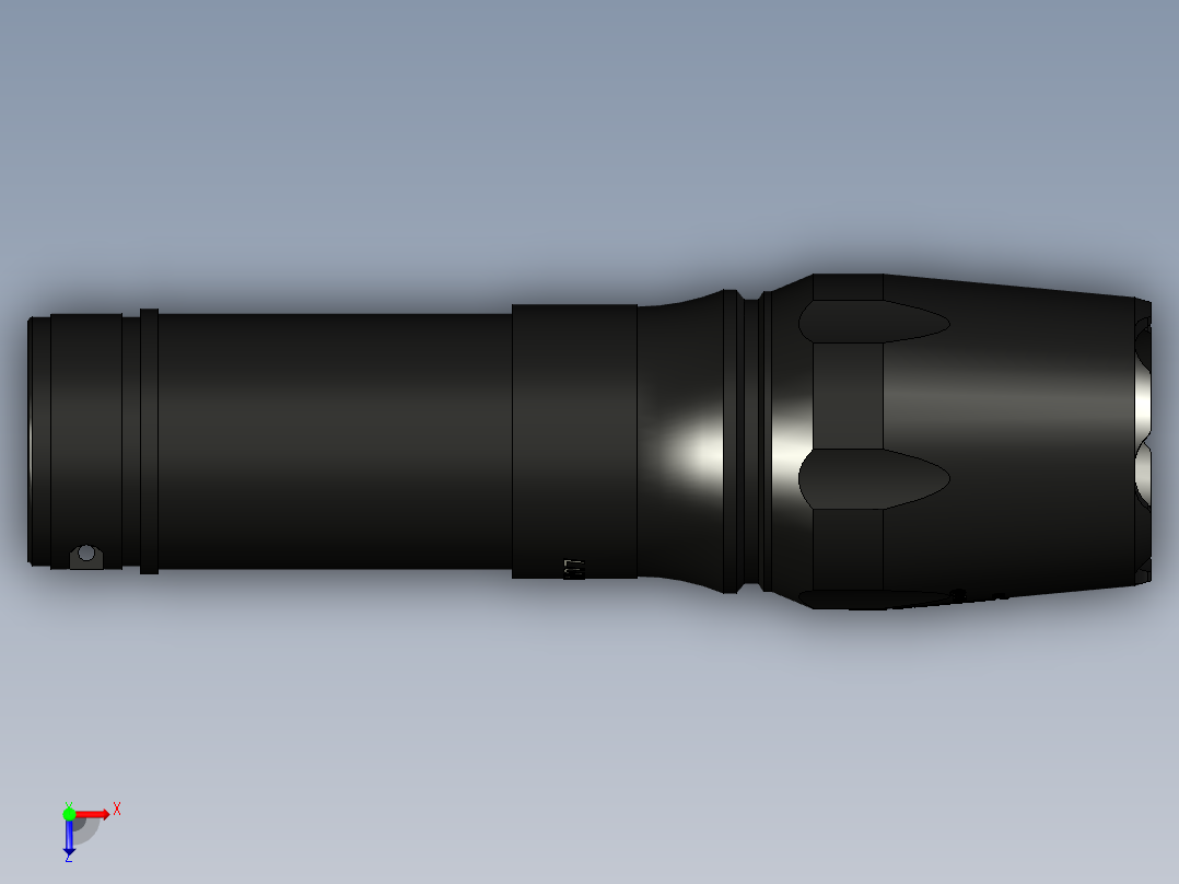 便携式手电筒俯视图