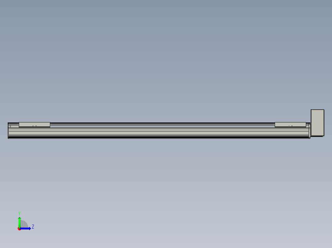 直线模组LHB21-L40-S1850-LU设计图纸左视图