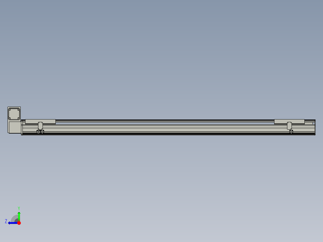 直线模组LHB21-L40-S1850-LU设计图纸右视图