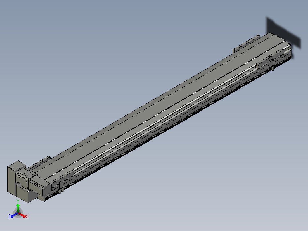 直线模组LHB21-L40-S1850-LU设计图纸正等轴测图