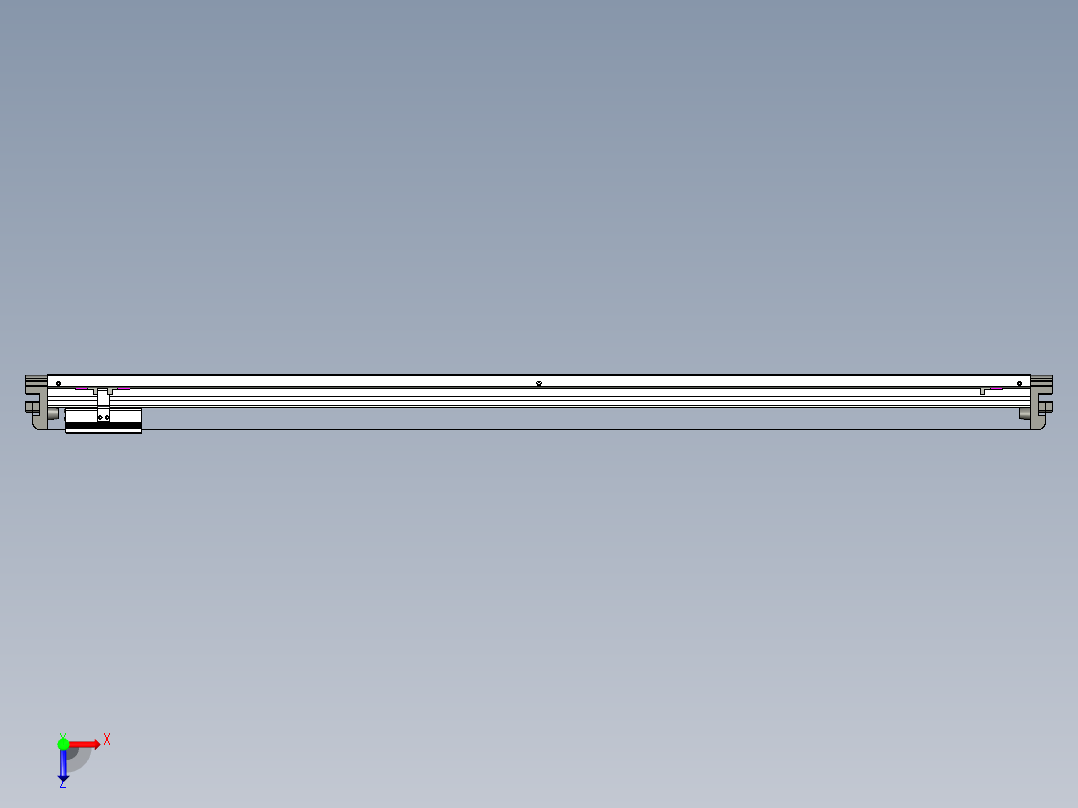 威洛博VL系列直线电机模组-VL14S1-S1250俯视图